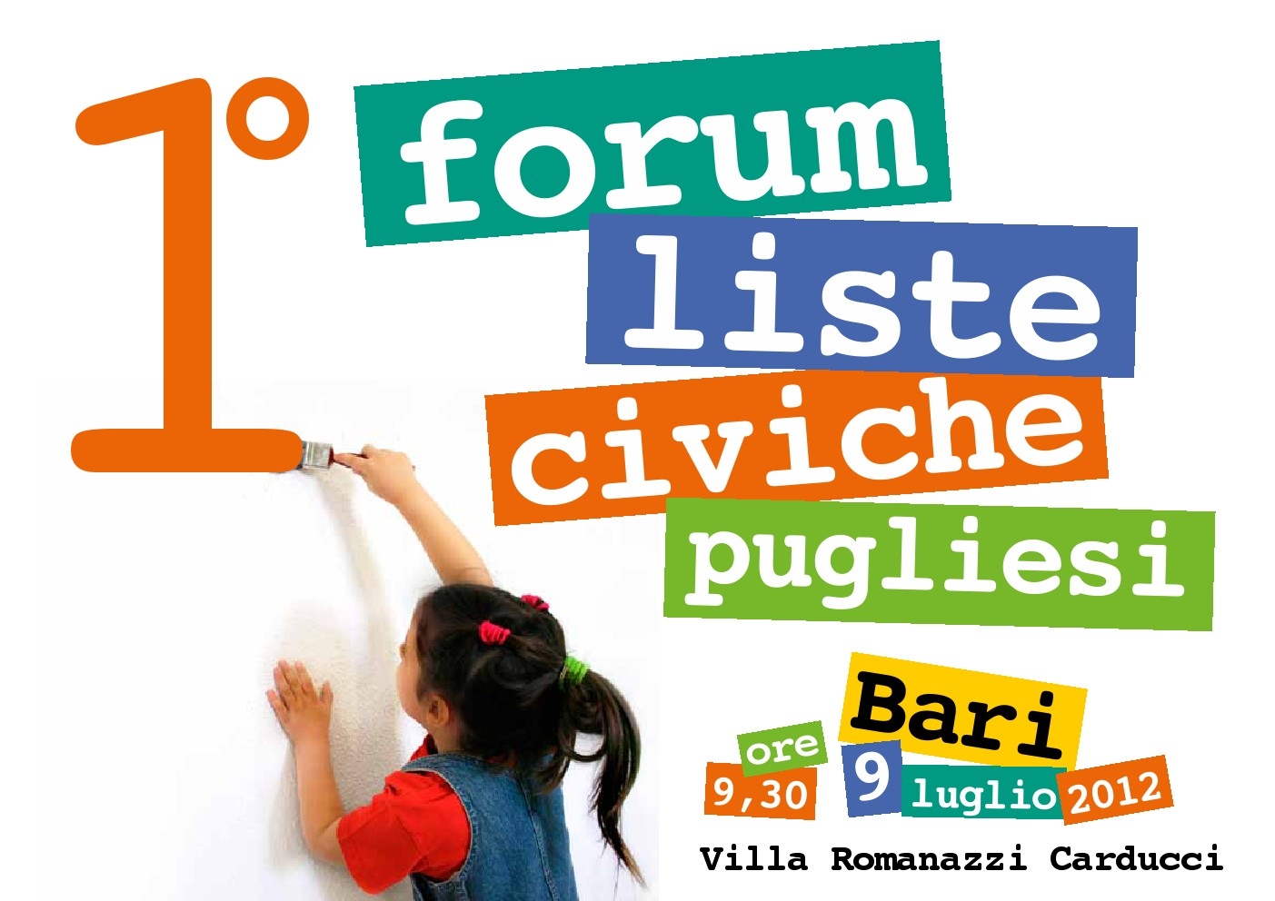 Bari, 9 luglio -  Forum delle liste civiche