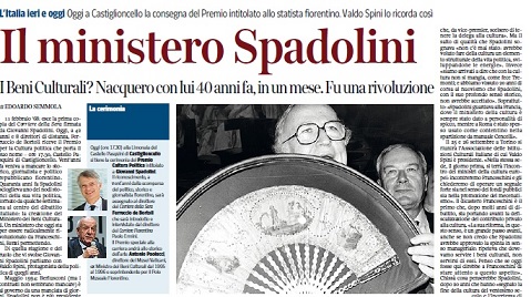 Intervista del Corriere Fiorentino a Valdo Spini