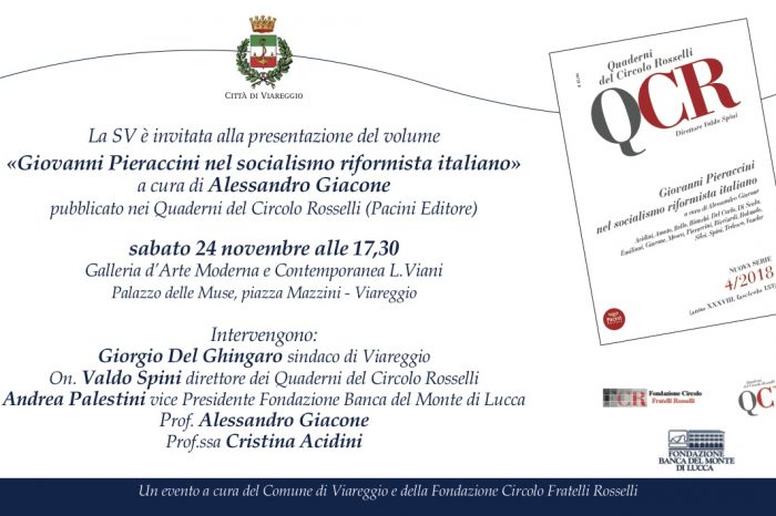 Sabato 24 Novembre alle 17,30 – «Giovanni Pieraccini nel socialismo riformista italiano»